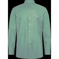 Ralph Lauren para hombre. 710929349504 Camisa de popelina elástica Custom Fit verde (XL), Casual, Algodón, Manga larga, Polo Ralph Laur