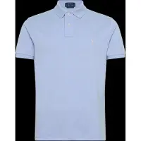 Ralph Lauren para hombre. 710680784531 El icónico polo de piqué azul claro (XL), Casual, Algodón, Manga corta, outlet