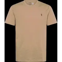 Ralph Lauren para hombre. 710671438527 Camiseta de punto Custom Slim Fit beige (S), Casual, Algodón, Manga corta, out