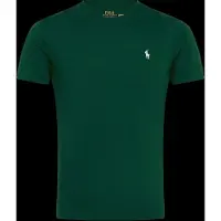 Ralph Lauren para hombre. 710671438531 Camiseta de punto Custom Slim Fit verde oscuro (M), Casual, Algodón, Manga corta, Polo Ralph Lau