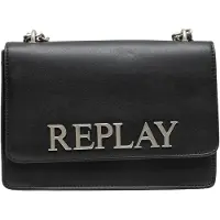 Replay Bolso de hombro negro / plata