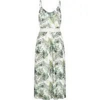 Cloud5ive Vestido de verano oliva / verde oscuro / blanco