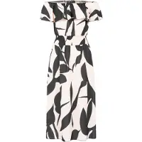 Cloud5ive Vestido de verano negro / offwhite