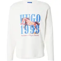 HUGO Camiseta 'Nevalon' azul claro / marrón / cognac / blanco