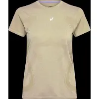 Asics - Women's Road Seamless S/S Top - Camiseta de running size XL, beige