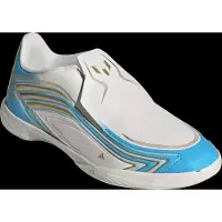 Adidas adidasBota de fútbol sin cordones F50 Messi League Indoor 33 1/2 Ivory / Semi Blue Burst / Icey Blue Niño