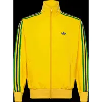 Adidas Sudadera con cremallera 'Firebird' amarillo / verde oscuro