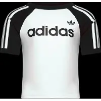 Adidas Camiseta '3-Stripes Slim' negro / blanco