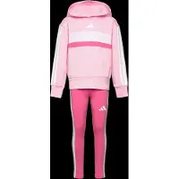 Adidas Chándal 'SEASONAL ESSENTIALS TIBERIO 3 STRIPES FLEECE LEGGINGS' rosa / rosa / blanco