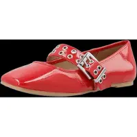 Bianco Bailarinas con hebilla 'ROSE' rojo