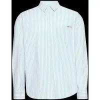 Calvin Klein Long Sleeve Yarn-dyed Stripe Oxford Blue Descent Talla: XXL | Camisas Casuales Outlet | Hombre | Azul