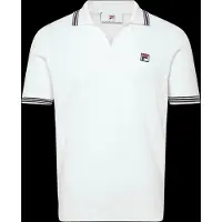 FILA Orentano Regular Johnny Collar Knitted Polo Shirt Egret Talla: S | Polos Outlet | Hombre