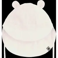 Huttelihut - Kid's Summer Hat Ears Muslin - Sombrero size 44 cm - 3-6 Months, blanco