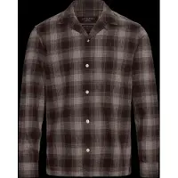 AllSaints Iniko Ls Shirt Mole Brown Talla: M | Camisas Casuales Outlet | Hombre | Marrón