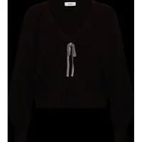 Reiss Bow Cardigan Black Talla: L | Manga Larga Outlet | Mujer | Negro