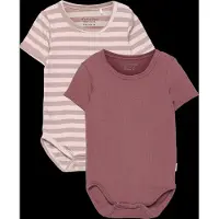 Minymo - Kid's Body S/S (2-Pack) - Ropa interior de diario size 56, fucsia