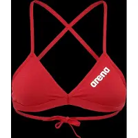 Arena - Women's Team Swim Top Tie Back Solid - Parte superior de bikini size 34, rojo