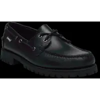 Sebago para hombre. 7001HU0 Náuticos de Piel Ranger Waxy negro (41), Plano, 1 a 3cm, Cordones, Casual, outlet 2026.
