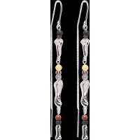 Pilgrim Pendientes ' Dawn ' mezcla de colores / plata