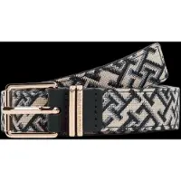 Tommy Hilfiger Cinturón 'Double Keeper Buckle' kitt / marino / ópalo / oro