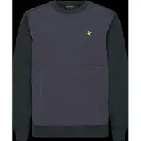 Lyle & Scott Half Raglan Hybrid Sweatshirt Dark Navy Talla: L | Jerséis Outlet | Hombre | Azul