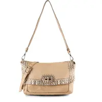 Campomaggi Orchidea Bolso para hombre Piel natural 24 cm beige