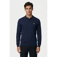 Lyle & Scott Golf Long Sleeve Knitted Polo Ryder Blue Talla: XS | Jerséis Outlet | Hombre | Azul