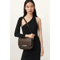 AllSaints Etta Satchel Fango Brown Talla: OS | Bolsos de Mano Outlet | Mujer | Marrón