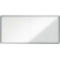 Nobo Vitrina Expositora Interior Con Superficie Magnética Blanca Y Puerta Corredera Premium Plus 27xa4