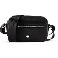 Lacoste Bolso de hombro 'Petit sac messenger Homme Langon Petit Piqué Noir' negro