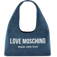 Love Moschino Denim Signature Love Bolsa de hombro 34 cm azul