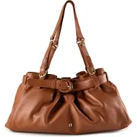 Etienne aigner Lavinia Bolsa de hombro Piel natural 45 cm marrón