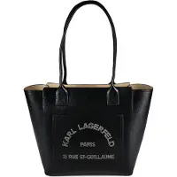 Karl Lagerfeld Daily Bolsa de hombro Piel natural 36 cm negro