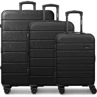 Saxoline Miami 4 ruedas Juego de maletas 3 piezas Con asa expansible negro