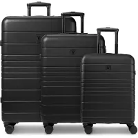Roncato Baseliner 4 ruedas Juego de maletas 3 piezas negro