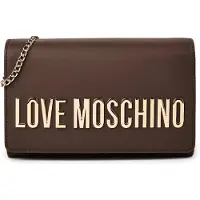 Moschino Bolso de hombro marrón / oro