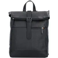 Davidoff Paris Mochila urbana Piel natural 38 cm Compartimento para el portátil negro