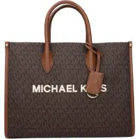 Michael Kors Bolso de mano 'Mirella Medium Signature Logo Tote Bag' marrón