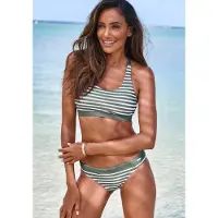 Venice beach Top de bikini oliva / offwhite