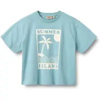 Wheat Camiseta 'S/S Petri' azul claro / blanco