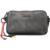Desigual , Monedero bandolera charm pequeño, Mujer, Poliuretano, Negro, U