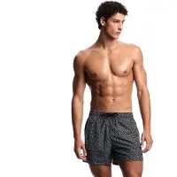Emporio Armani para hombre. EM000583_AF20439 Bañador Pattern negro (L), Beachwear, Poliéster, outlet 2026.