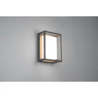 TRIO . Lámpara de techo/pared. Modelo WITHAM. Referencia 277860142. 11W. 1100 lúmenes. 230V/3000K/4000K. IP54. 18x24 cm. Color antracita.