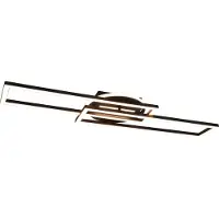 TRIO Lámpara de techo Trio TWISTER, metal negro, 20, IP 90, 90 cm, regulable, orientable, 30 W
