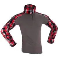 Invadergear Camiseta De Manga Larga Flannel Combat