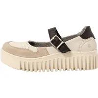 Art para mujer. 1151511VI003_0MU Zapatos de piel 1515 Brighton beige, negro (36), 3 a 5cm, Hebilla, Casual, outlet 2026.
