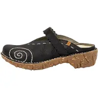 El naturalista para mujer. 2NG963019605_001 Zuecos de Piel Ng96 Yggdrasil negro (37), 3 a 5cm, Velcro, Casual, outlet 2026.