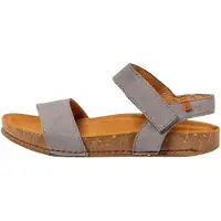 El naturalista unisex. 257901250005_0B0 Sandalias de piel N5790 Balance azul grisáceo (45), Plano, 1 a 3cm, Velcro, Casual, o