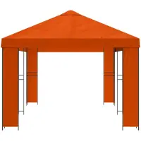 vidaXL Pabellón de jardín, 6 x 3 m, color naranja, fabricado en poliéster y acero, con una densidad de 190 gsm