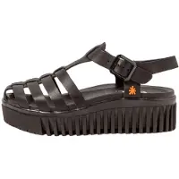 Art para mujer. 115752101003_001 Sandalias de Piel 1575 Brighton negro (41), 3 a 5cm, Hebilla, Casual, outlet 2026.